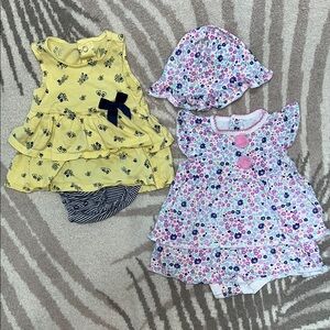 🔴 Floral Summer Sundress Romper Bundle 9m